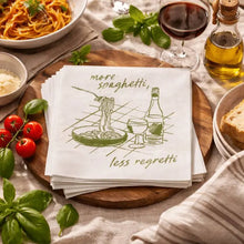 Load image into Gallery viewer, More Spaghetti, Less Regretti disposable napkins.