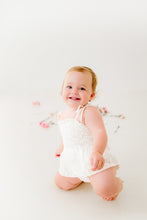 Load image into Gallery viewer, TWINKLE AND ONE LACE ROMPER.
