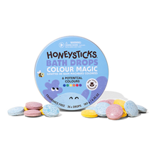 Load image into Gallery viewer, Honeysticks Bath Drops Colour Magic 36pk
