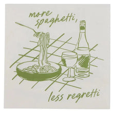 Load image into Gallery viewer, More Spaghetti, Less Regretti disposable napkins.
