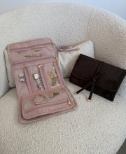 Load image into Gallery viewer, Carla Suedette Jewellery Sleeve - Chocolate
