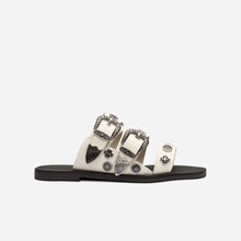 Load image into Gallery viewer, EASTWOOD SLIDE OFF WHITE/SILVER
