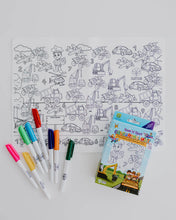 Load image into Gallery viewer, Silicone Seek N Spot Colouring Mat- Cars and Trucks
